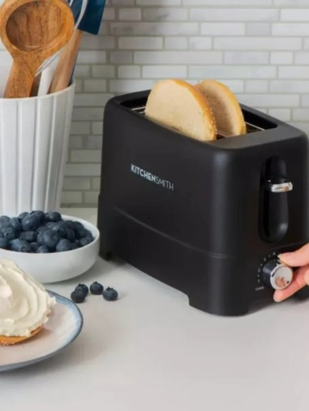 KitchenSmith by Bella 2 Slice Toaster - Black